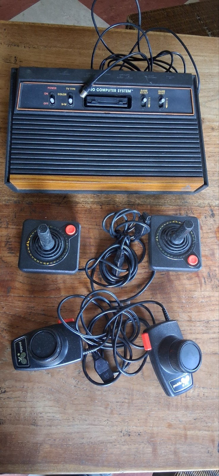 Atari 2600 Video Computer System met 4 controllers, Ophalen, Gebruikt, Met 3 controllers of meer, Atari 2600
