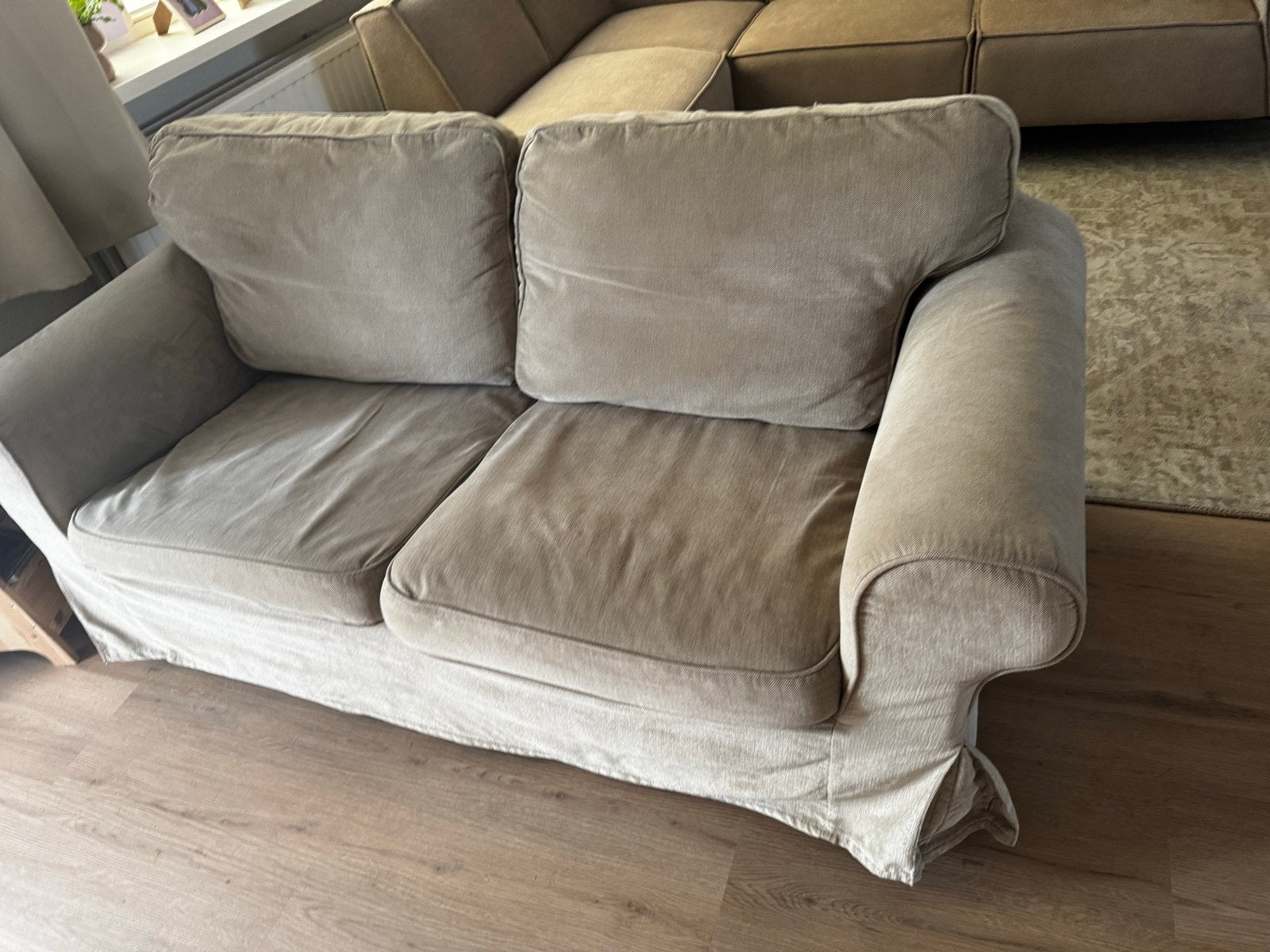 Gratis IKEA Ektorp 2-zitsbank, Ophalen, Gebruikt, 150 tot 200 cm, Tweepersoons