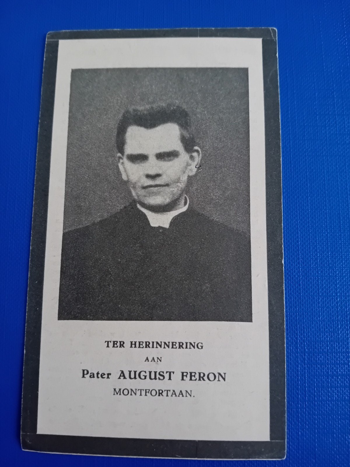 Bidprentje Pater August Feron, Montfortaan (1891-1935), Ophalen of Verzenden