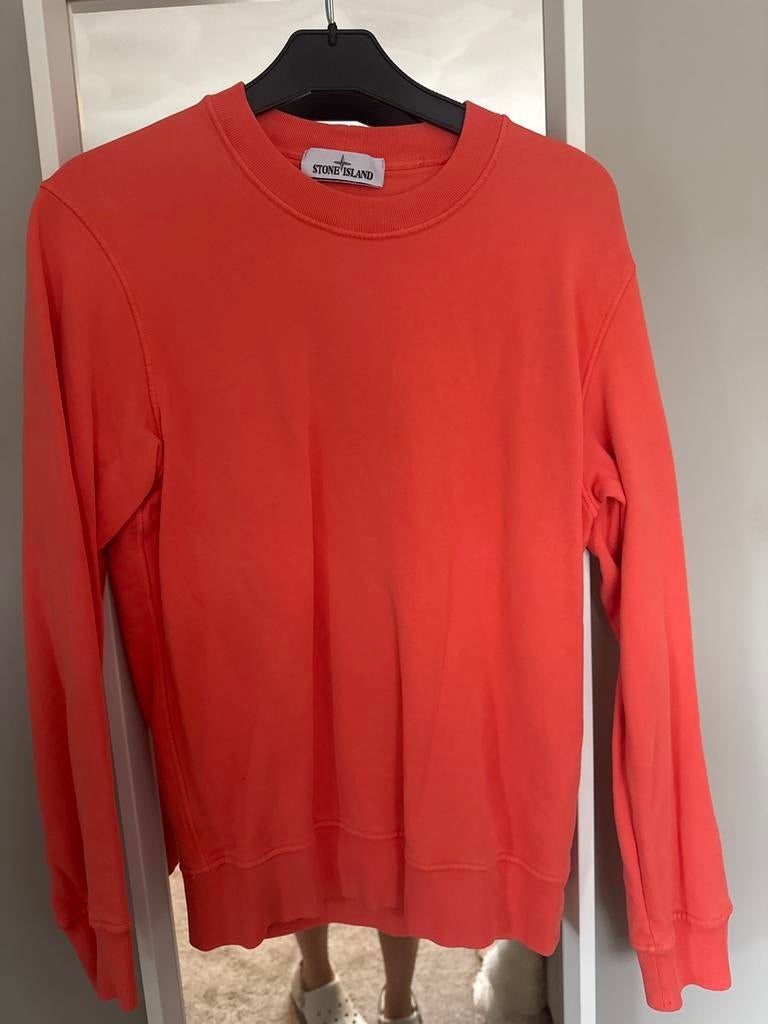 Stone Island trui koraal kleur - Maat S, Ophalen of Verzenden, Zo goed als nieuw, Maat 46 (S) of kleiner, Oranje