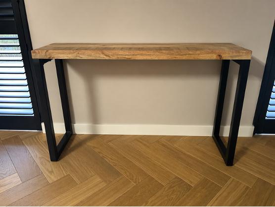 Dimehouse Rectangular Mango Wood Side Table, Ophalen, Zo goed als nieuw
