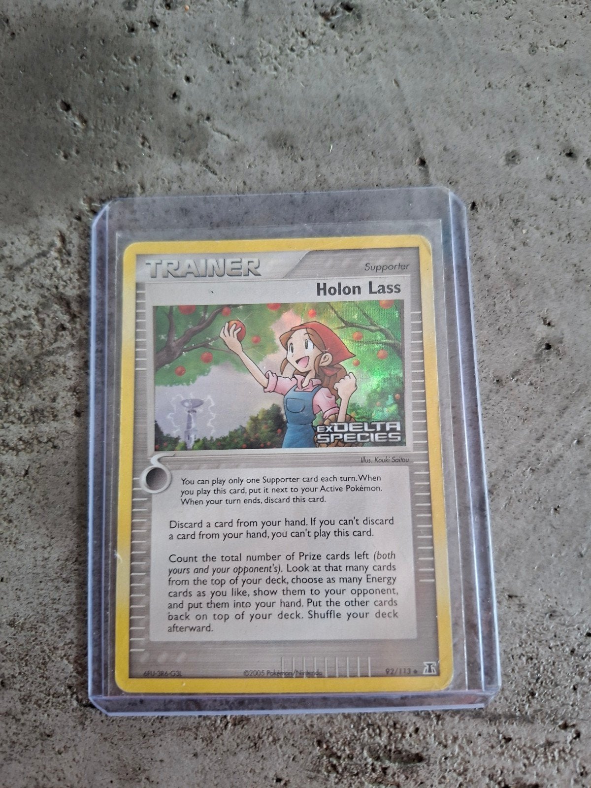 Pokemon Holon Lass Trainer Kaart - Delta Species, Ophalen of Verzenden, Zo goed als nieuw, Losse kaart, Foil