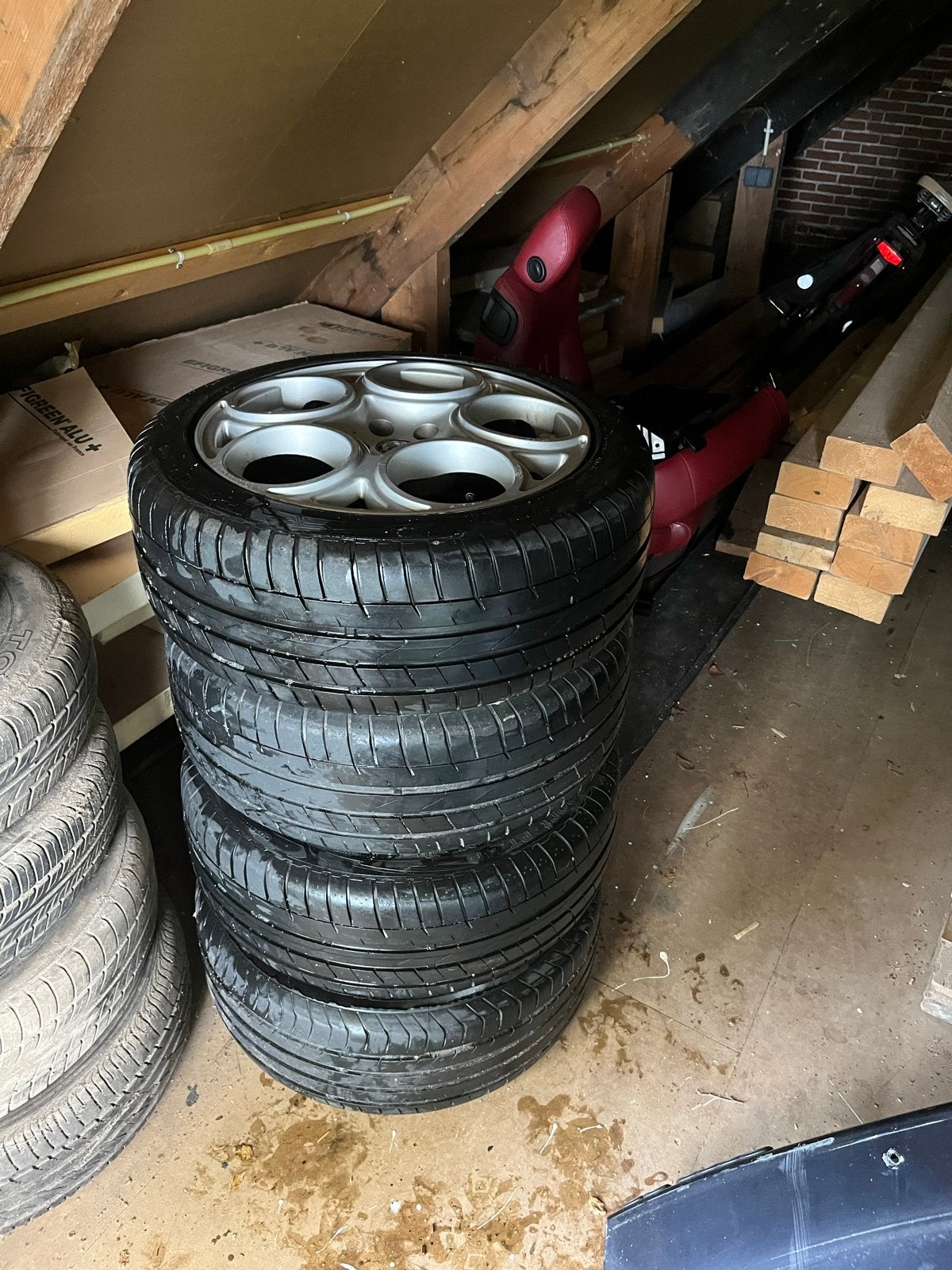 Alfa Romeo GTA velgen, Ophalen, Gebruikt, Banden en Velgen, 17 inch