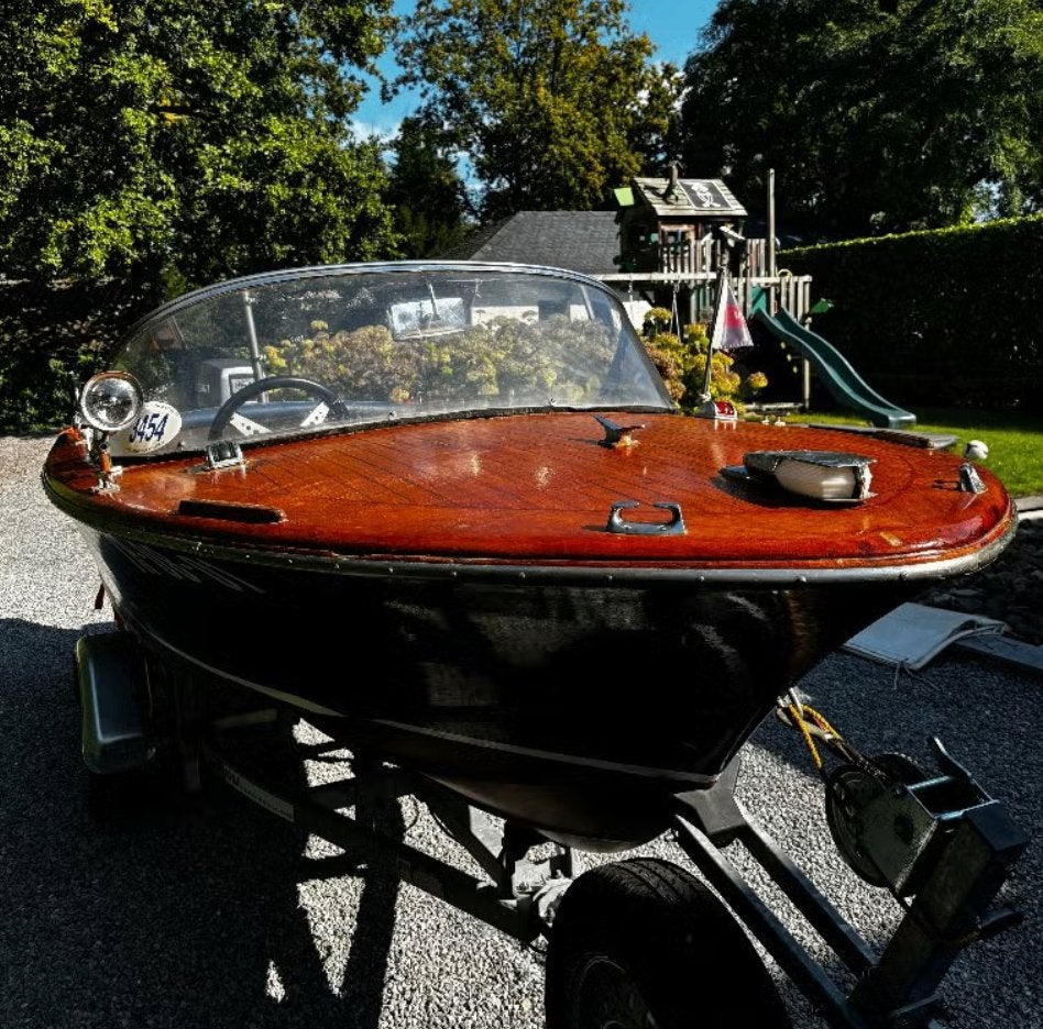 Originele Vega motorboot met Johnson 40pk buitenboordmotor, Watersport en Boten, Ophalen, Polyester, Buitenboordmotor