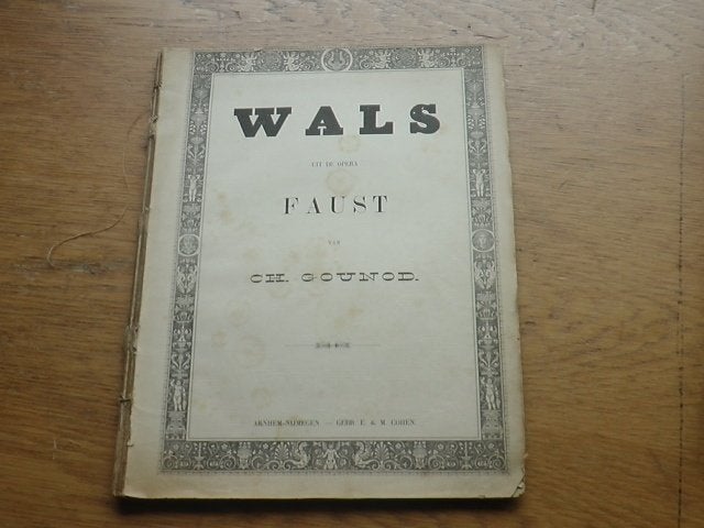 Wals uit de opera "Faust" van Ch. Gounod - piano, Gebruikt, Klassiek, Ophalen of Verzenden, Thema