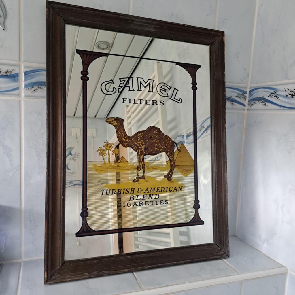 Unieke Camel Filters reclame spiegel - vintage, Ophalen