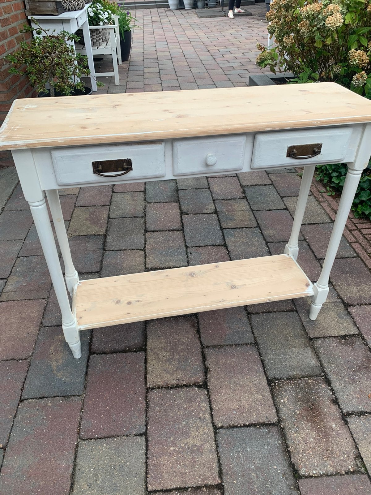 Super brocante sidetable met onderplank, Antiek en Kunst, Ophalen