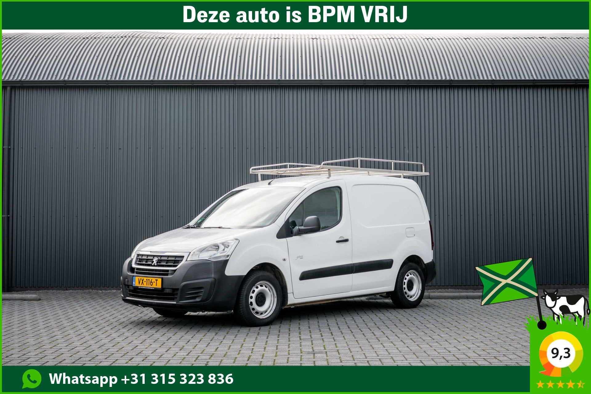 Peugeot Partner 1.6 HDi | Cruise | Airco | Trekhaak | Imperi, Voorwielaandrijving, Euro 5, Stof, Gebruikt