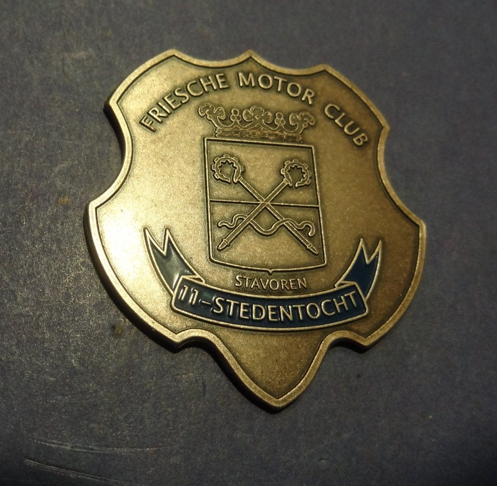 Stavoren F.M.C. Elfstedentocht emblemen 5½ x 5 Cm, Postzegels en Munten, Ophalen of Verzenden, Overige materialen, Nederland