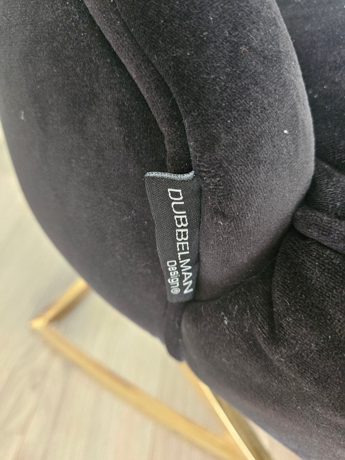 4 Zwarte Velvet Eetkamerstoelen - Dubbelman Design, Ophalen, Luxe, Modern, Gebruikt, Zwart