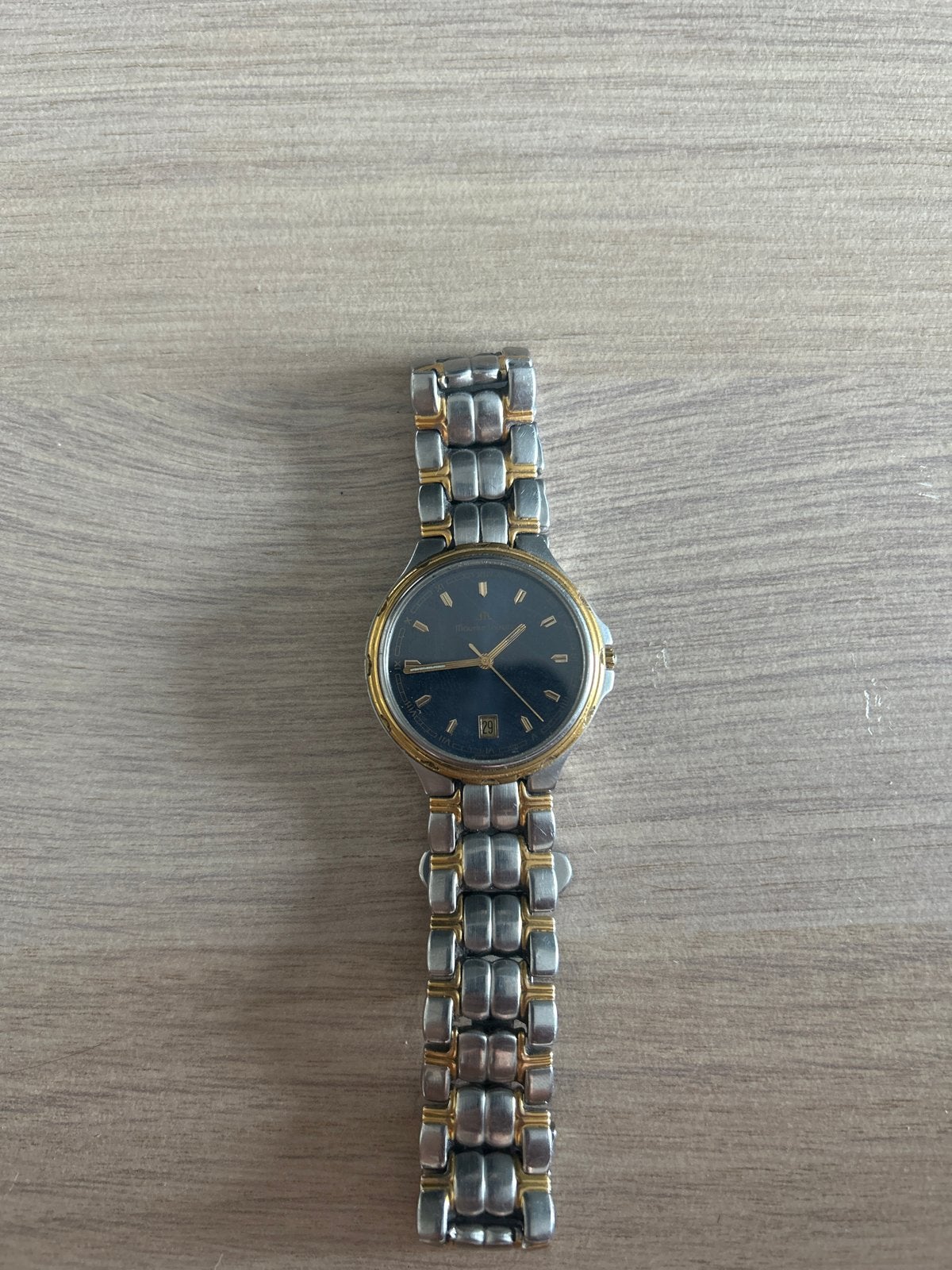 Maurice Lacroix 69515 Donkerblauw Horloge, Overige merken, Gebruikt, Staal, Polshorloge