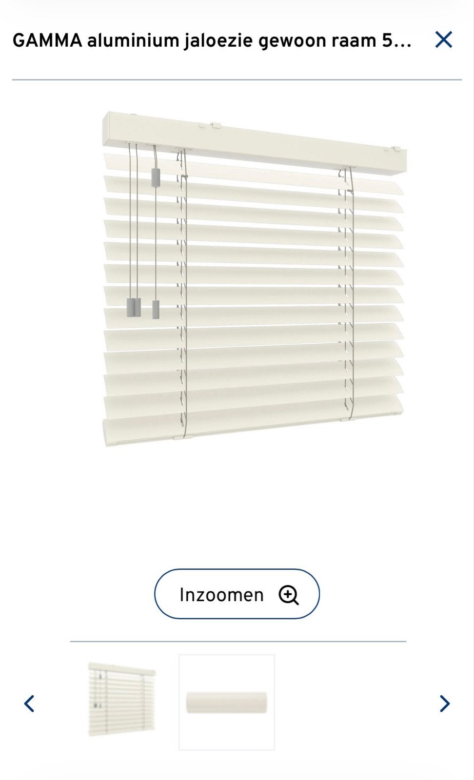 GAMMA aluminium jaloezie op maat, beige, 236x147 cm, Overige merken, Beige, Metaal, Nieuw