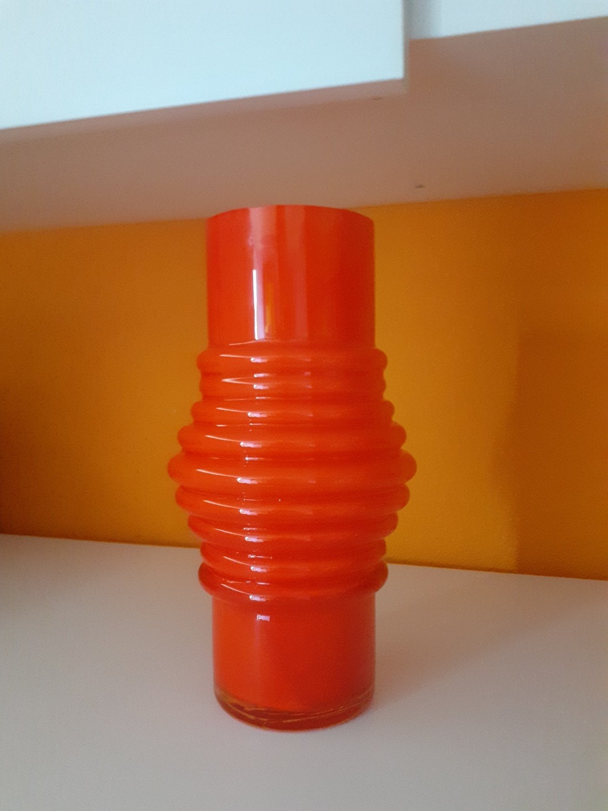 Gunnar Ander retro Oranje Vaas Lindshammar (jaren '60), Ophalen of Verzenden