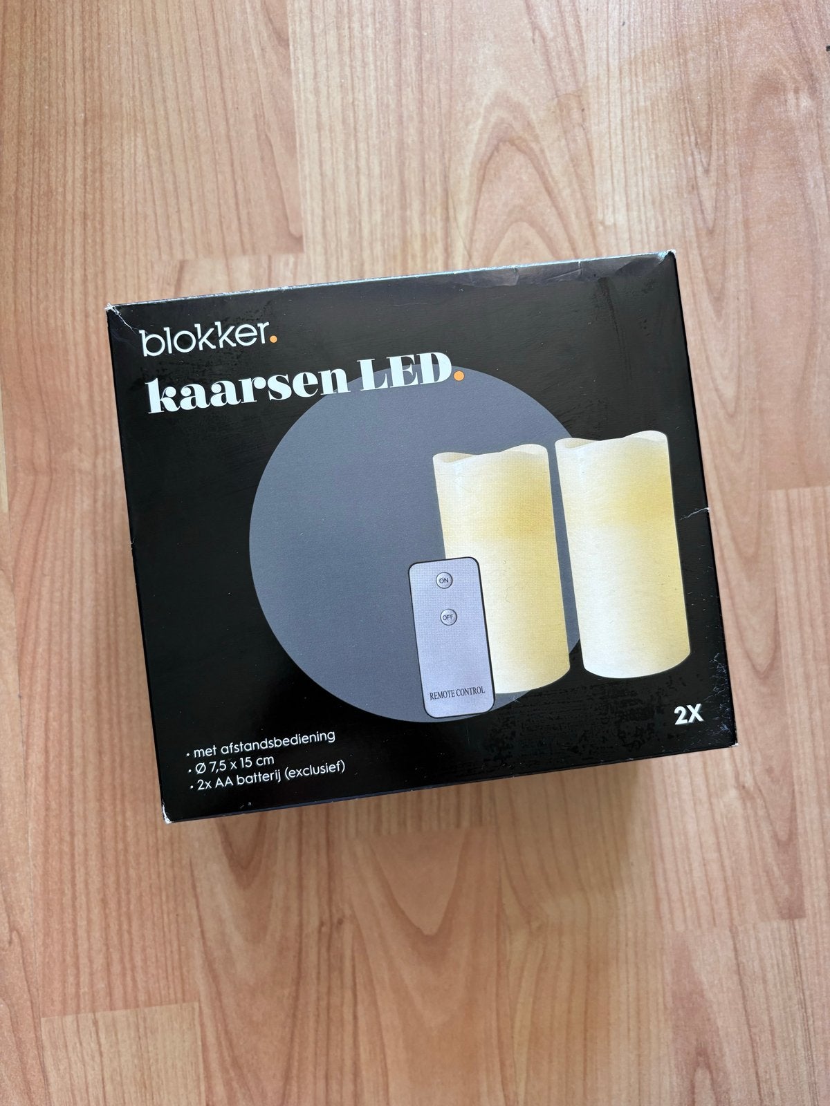 Blokker LED kaarsen met afstandsbediening (2 stuks), Ophalen, Kunststof, Overige merken, Nieuw