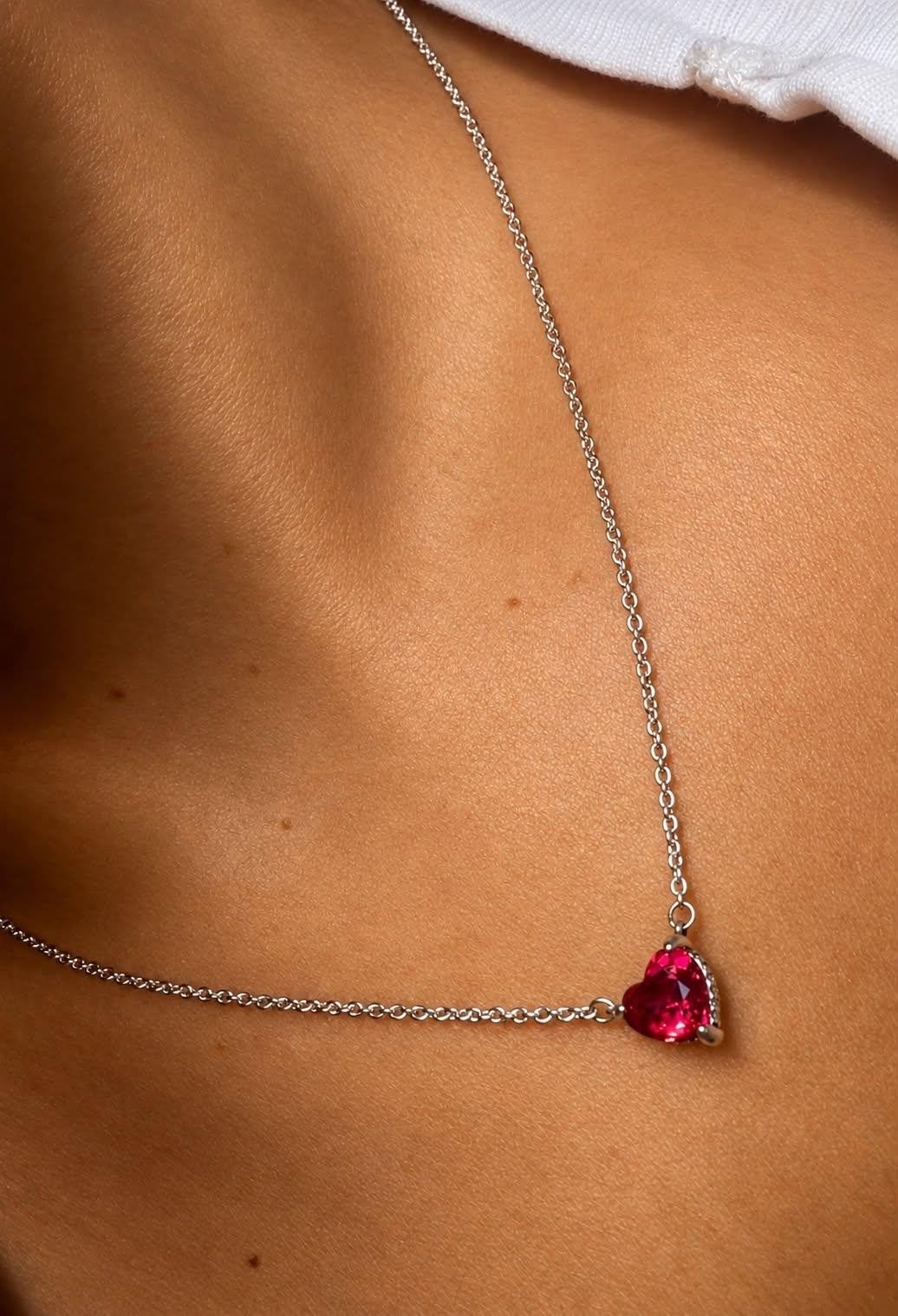 pandora ketting met rood hartje - Nieuw, Ophalen of Verzenden, Nieuw, Zilver, Zilver