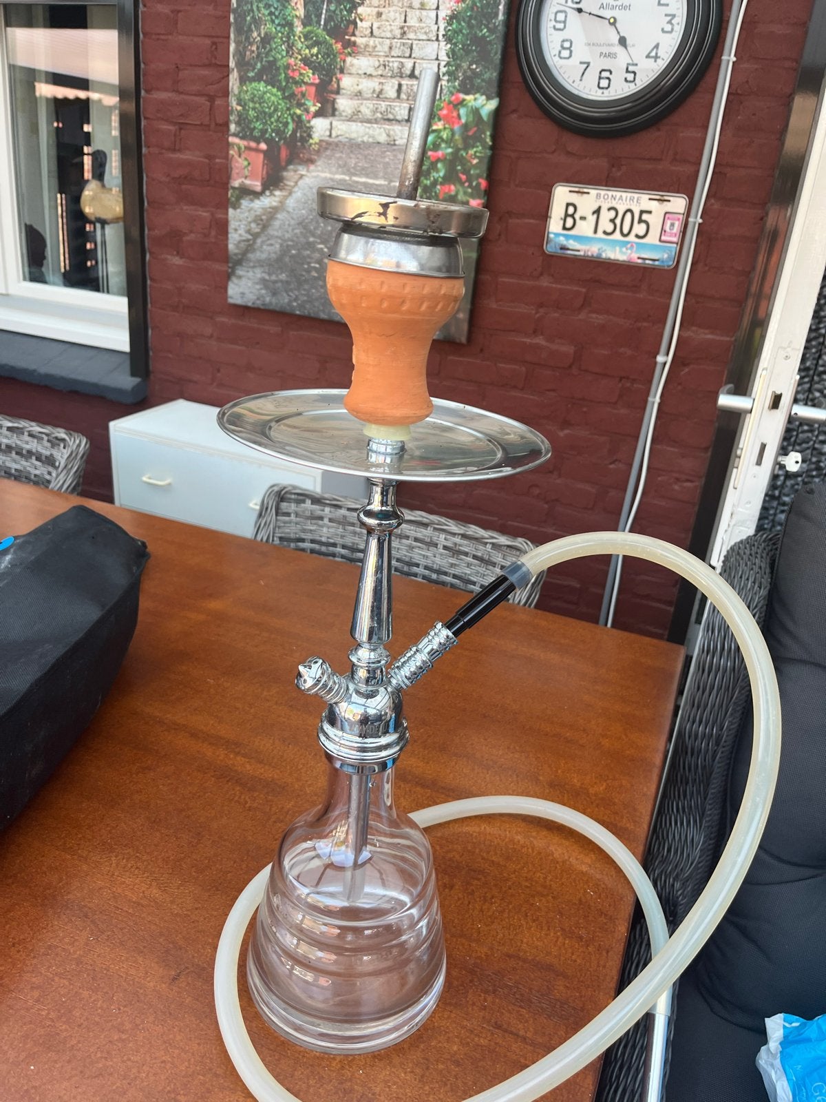 AMY Shisha Waterpijp - Compleet met slang en tabakskop, Verzamelen, Ophalen, Gebruikt, (Water)pijp