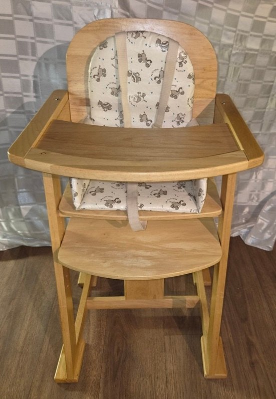 Zeer robuust houten meegroei stoel merk Bambino. € 29,95, Kinderen en Baby's, Ophalen, Zo goed als nieuw, Meegroeistoel, Aanschuifbaar