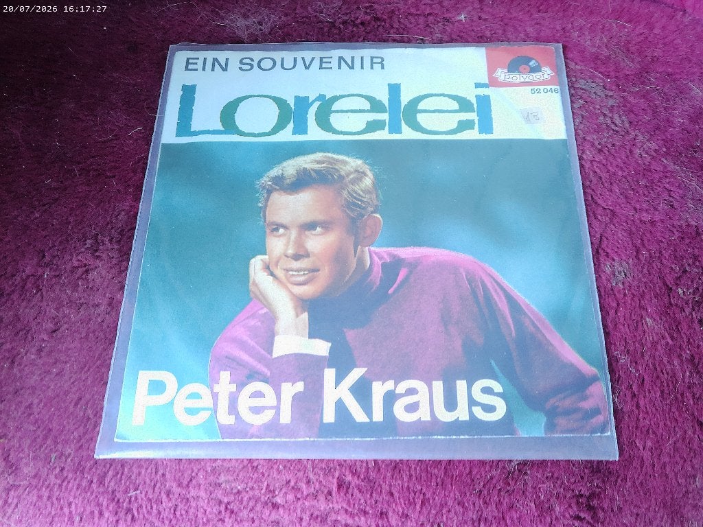Single Peter Kraus - Lorelei / Ein Souvenir, Gebruikt, Fotohoes, 7 inch, Ophalen of Verzenden