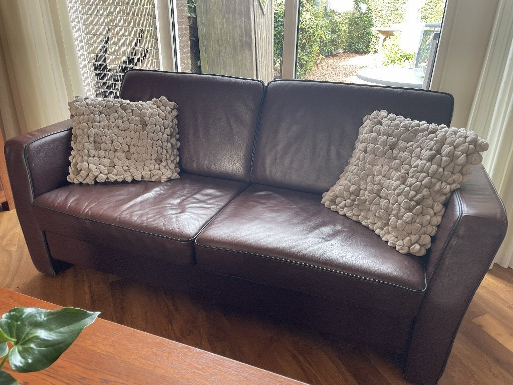 Meubels voor kleine woonkamer, leren bank, Ophalen