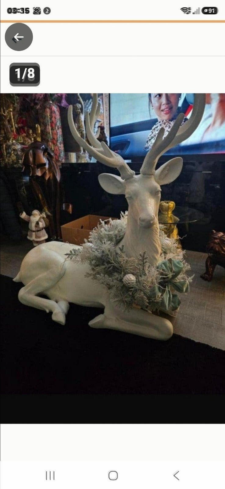 Decoratieve Witte Kerstherten - Set van 2, Ophalen, Nieuw, Kunststof, Modern