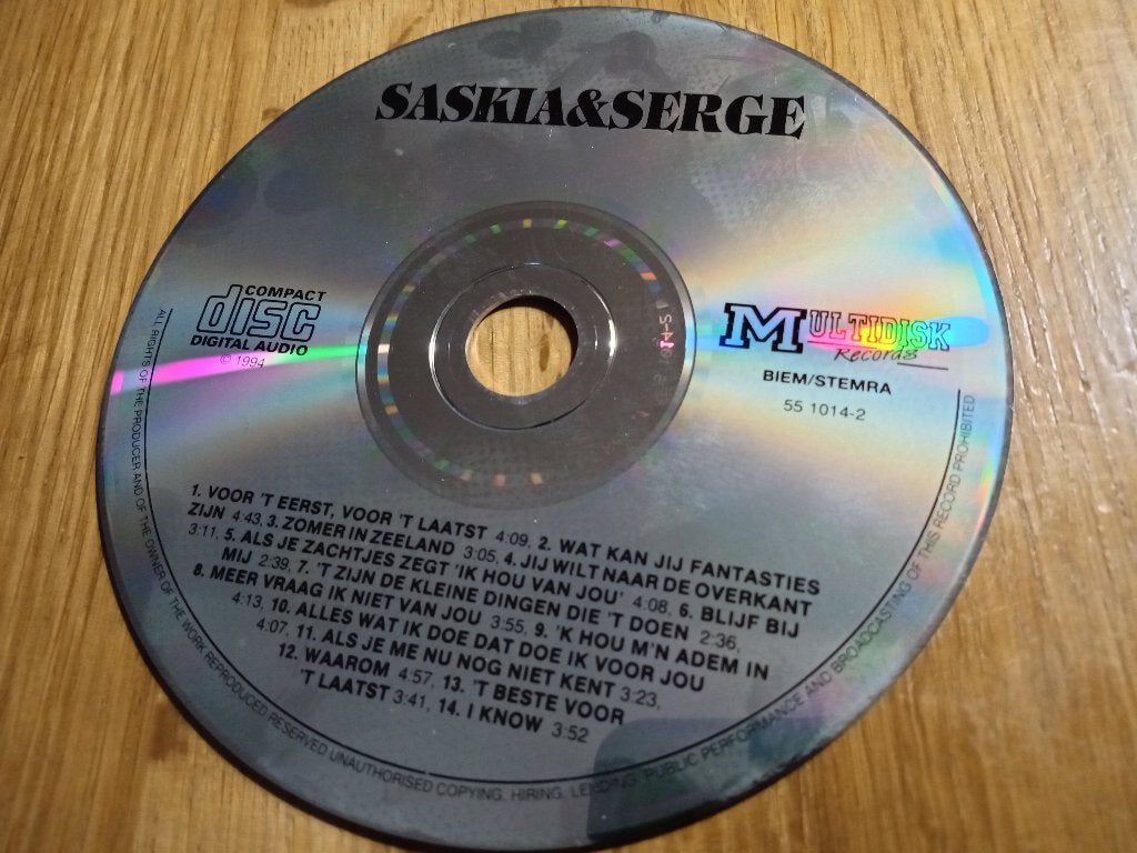 CD - Saskia & Serge - Als je zachtjes zegt Ik hou van jou, Ophalen of Verzenden, Gebruikt, Levenslied of Smartlap
