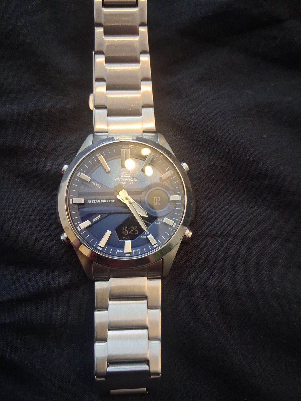 casio horloge Casio Edifice EFV-C120D-2AEF Full set, Ophalen of Verzenden, Zo goed als nieuw, Staal, Overige merken