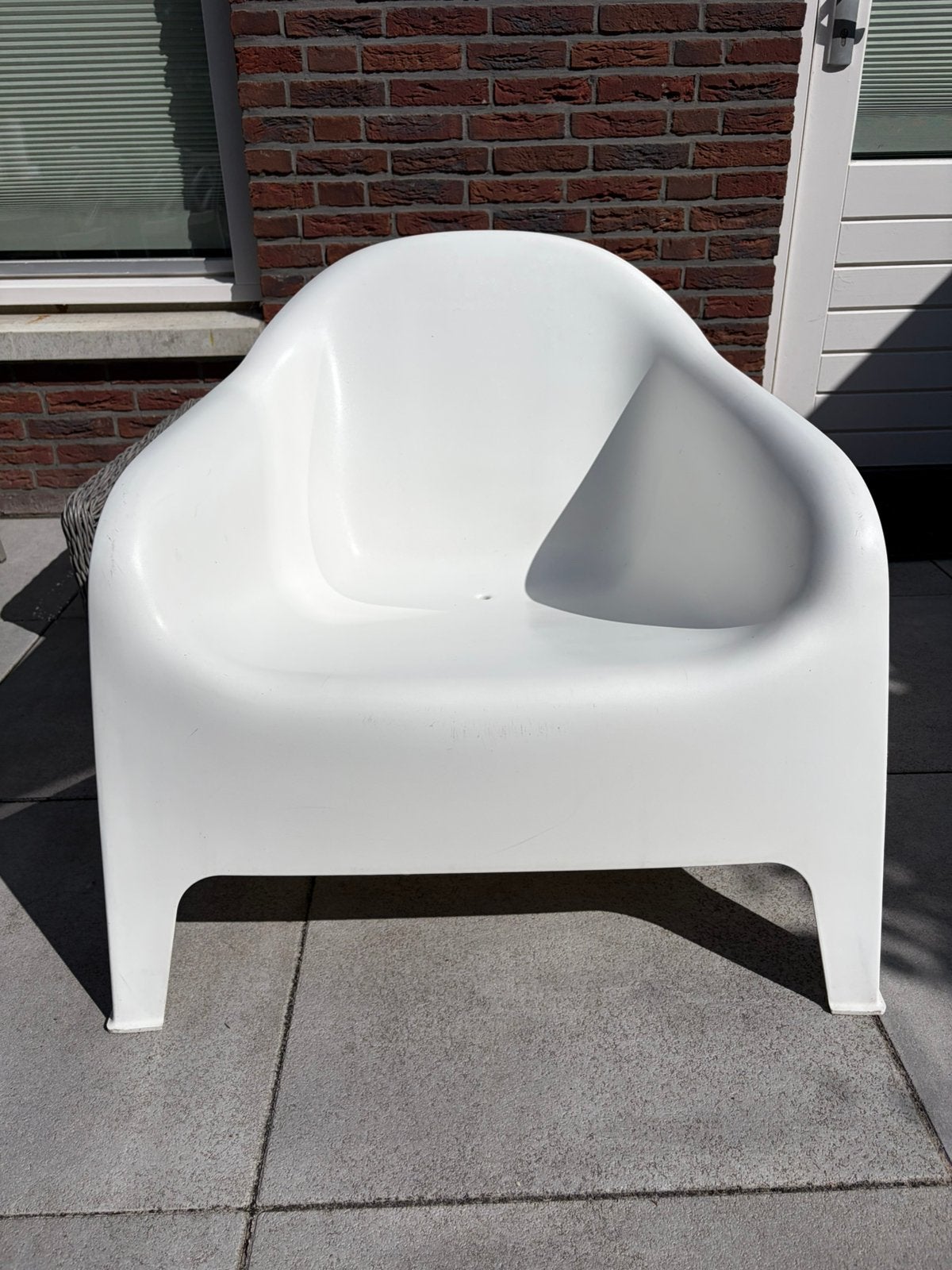 Witte kunstof tuinstoel IKEA, Ophalen, Gebruikt, Kunststof