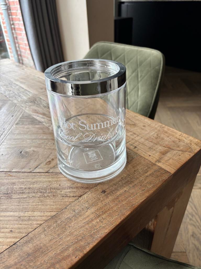 Riviera Maison Wijnkoeler - Hot Summer Cool Drinks, Ophalen, Zo goed als nieuw, Glas, Landelijk