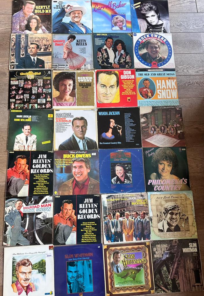 55 vintage county and western lp’s veel import, Verzenden, Gebruikt, 12 inch