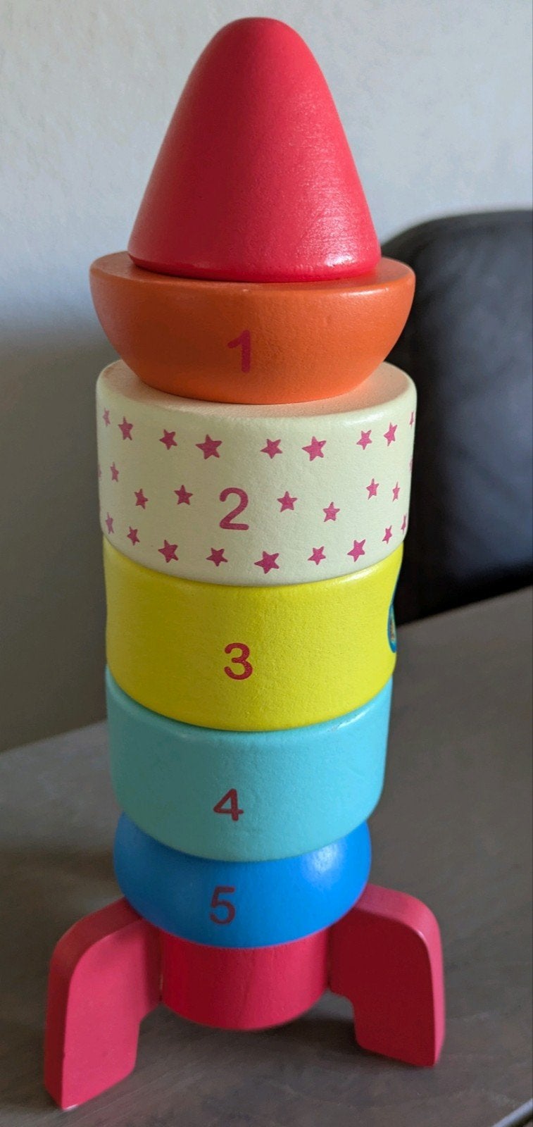 Houten rakettoren van Hema in perfecte staat, Kinderen en Baby's, Speelgoed | Houten speelgoed, Ophalen of Verzenden, Zo goed als nieuw
