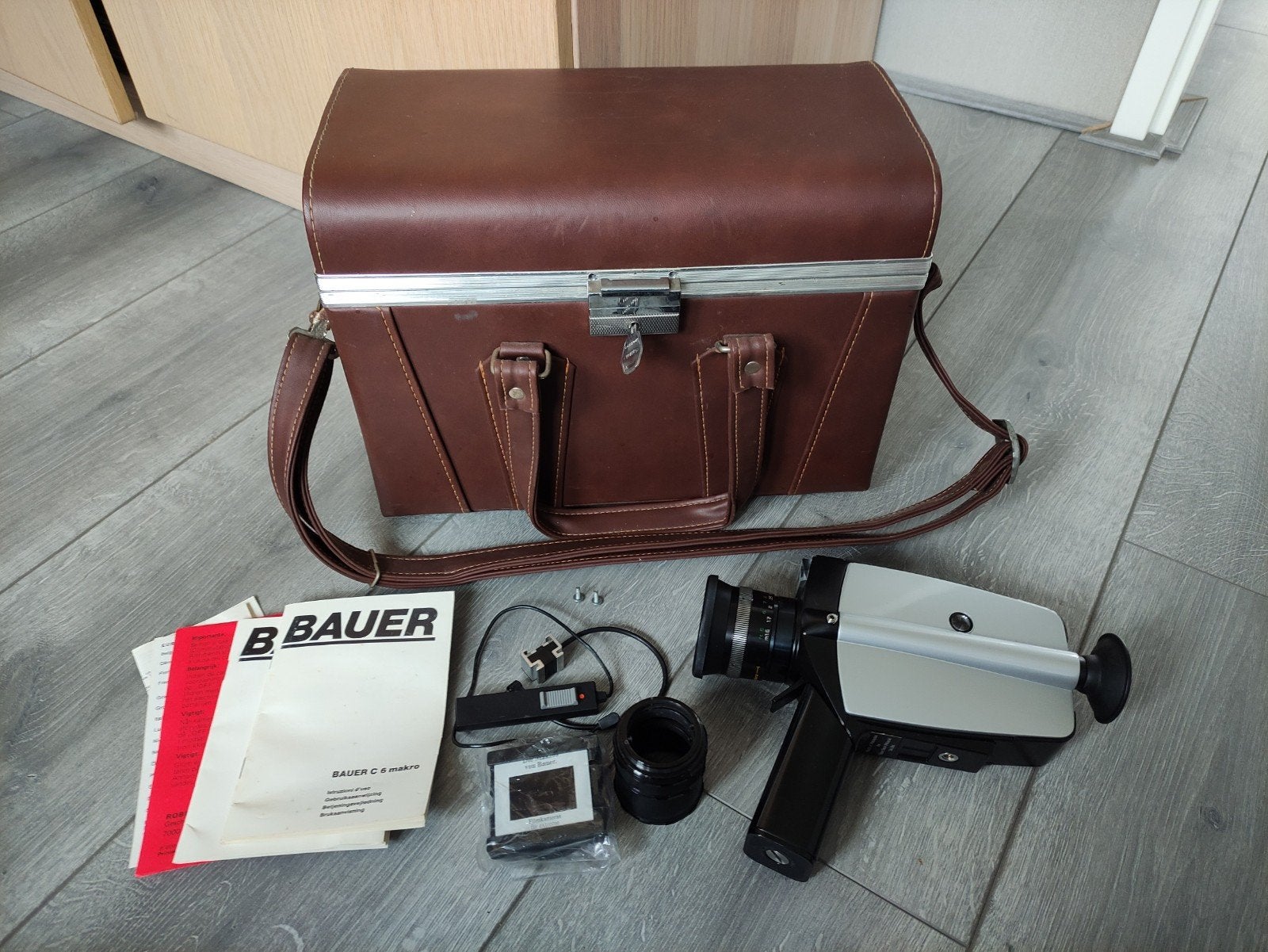 Bauer C6 makro videocamera met tas (werkend), Ophalen of Verzenden