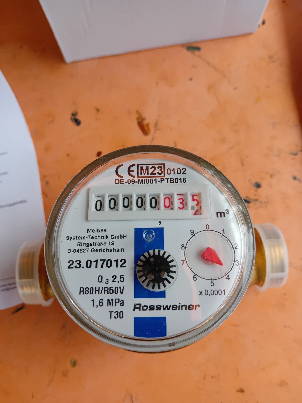 Meibes Rossweiner watermeter ETK-EAV, nieuw in doos, Ophalen of Verzenden, Nieuw, Koper, Overige typen