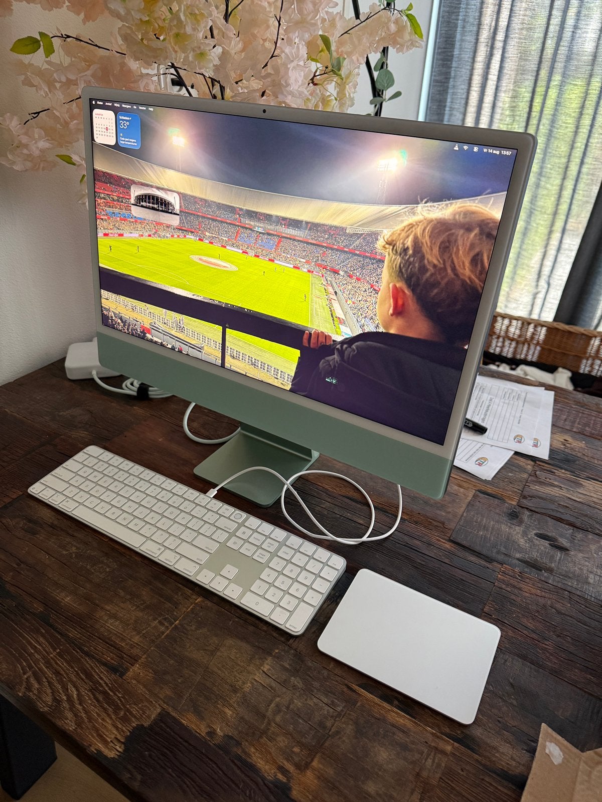 Imac 24 inch, m1 chip, 2021, 8gb, 512 ssd, Ophalen, Zo goed als nieuw, IMac, SSD