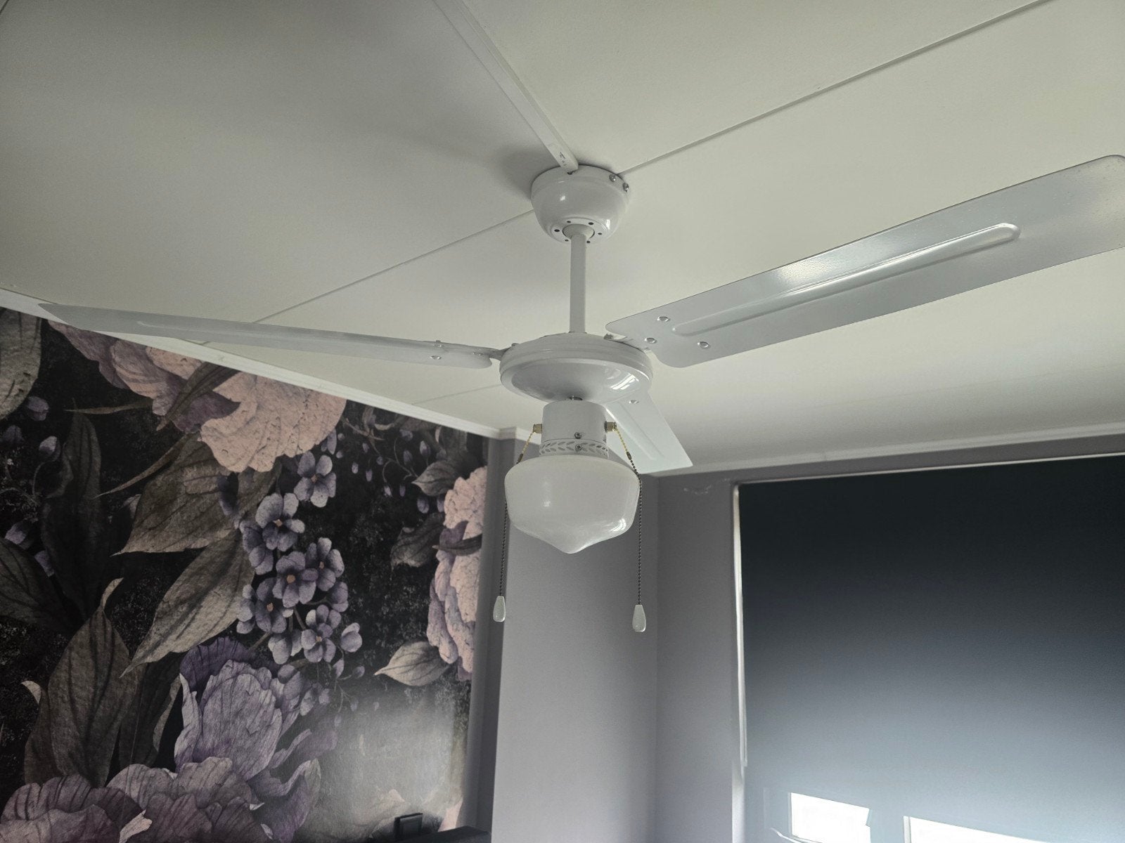 Witte plafond ventilator met lamp, Ophalen, Zo goed als nieuw, Plafondventilator