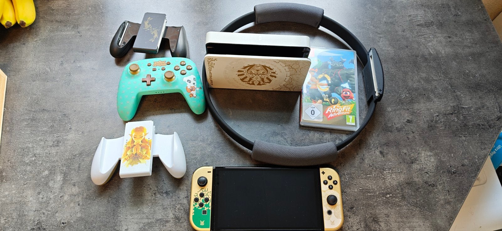 Nintendo Switch OLED Zelda TOTK Editie met extra's, Switch OLED, Met games, Ophalen of Verzenden, Zo goed als nieuw