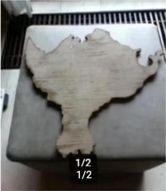 Werelddeel Noord Amerika Br 48 H 48 cm, 2000 tot heden, Ophalen of Verzenden, Nederland, Landkaart