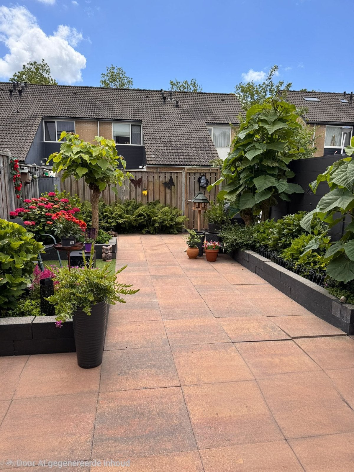 Gratis terrastegels, Bestrating