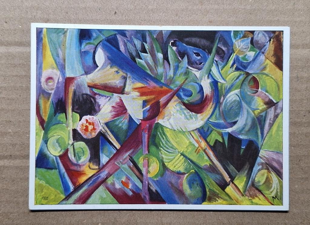 Franz Marc (1880-1916) - Ree in bloementuin, Ophalen of Verzenden, 1960 tot 1980, Ongelopen, Overige thema's