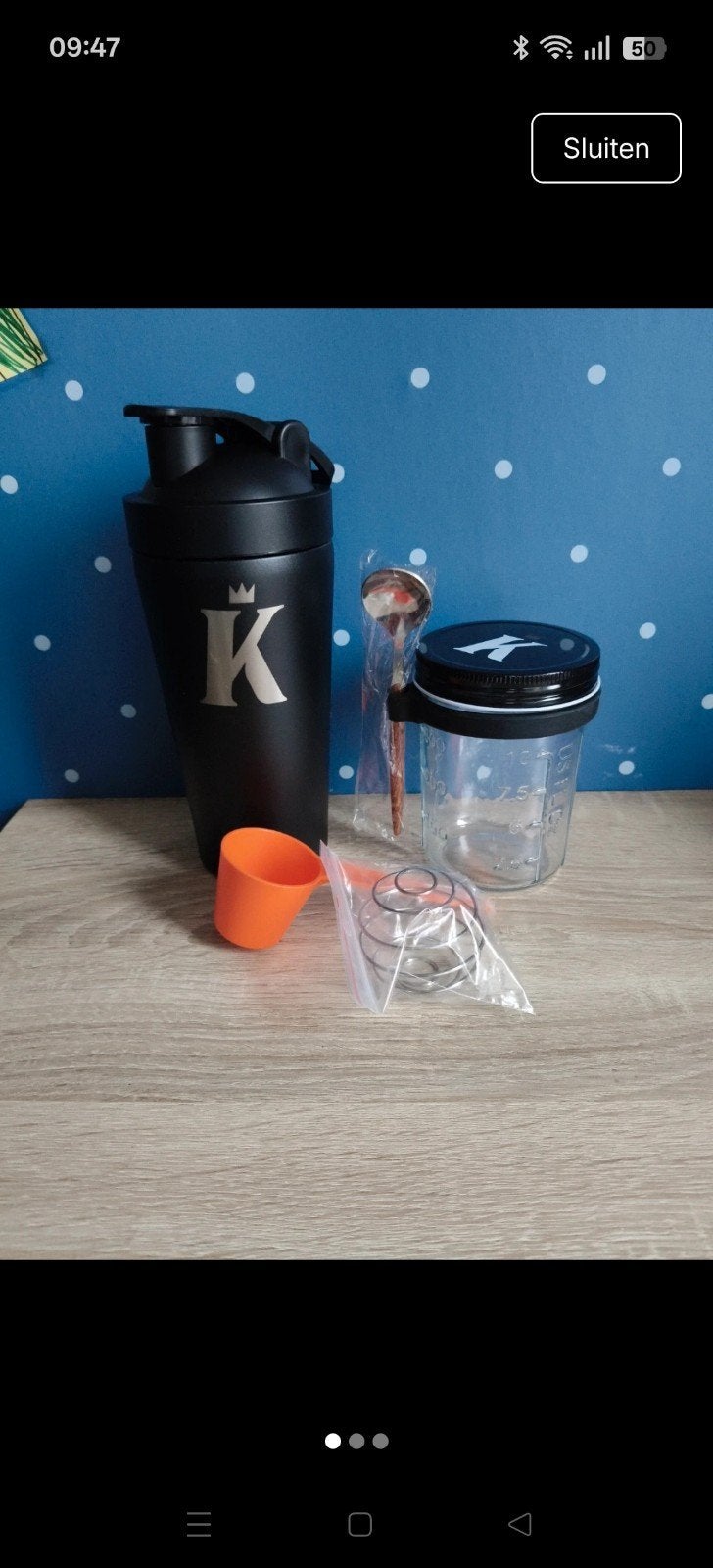Nieuw! King Nutrition Shaker Set - Ongebruikt, Sport en Fitness, Ophalen of Verzenden, Nieuw