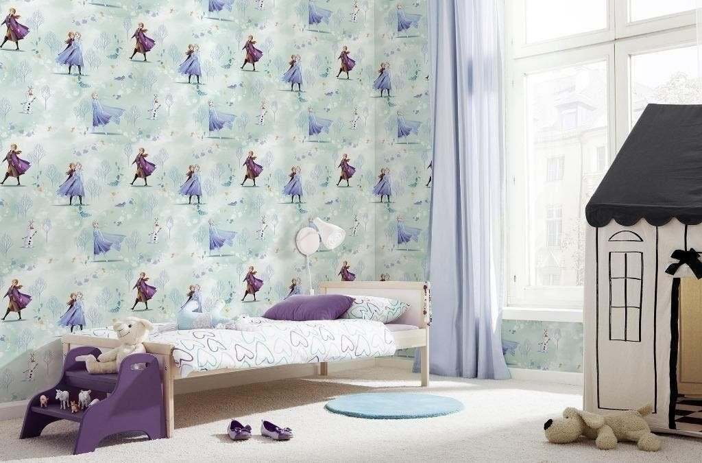 Disney Frozen Vlies Behangrol - 1005x53 cm - Fresh Breeze, Verzenden, Vliesbehang, 5 tot 10 m², Komar