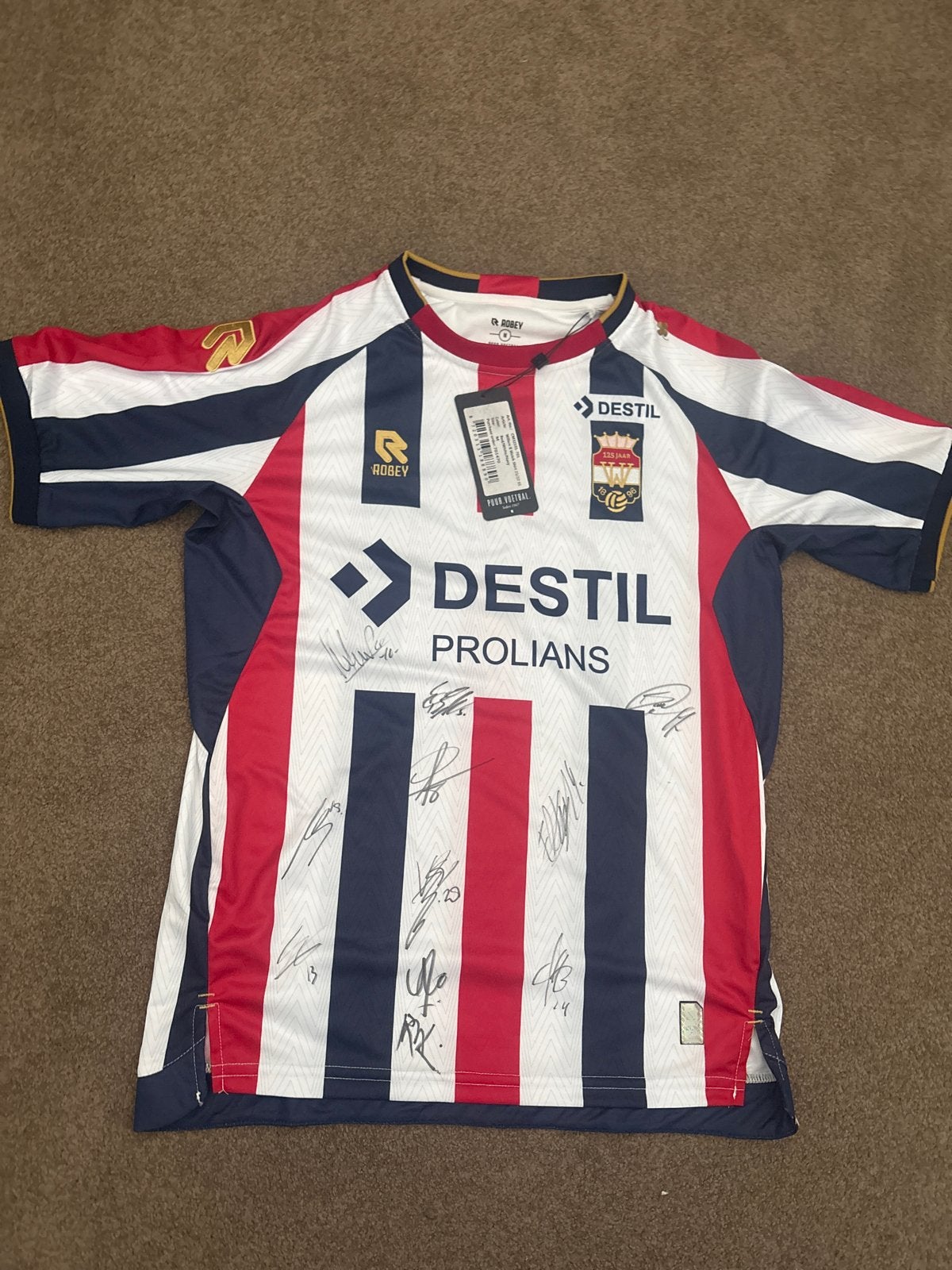 Willem II 21/22 125 jaar shirt - Gesigneerd door elftal, Ophalen of Verzenden, Nieuw, Willem II, Shirt