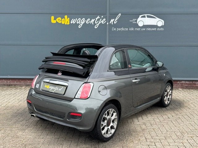 Fiat 500 C 1.2 GQ Cabrio *leder *climate *two tone lak *16, Gebruikt, 4 cilinders, Cabriolet, 4 stoelen