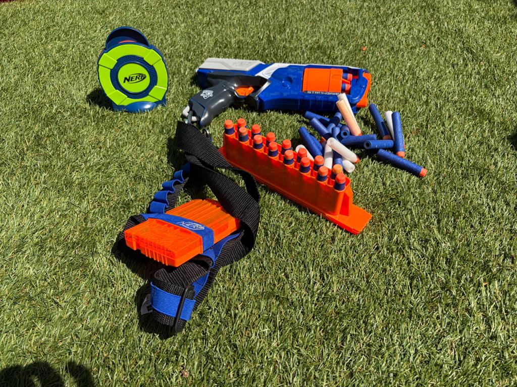 Nerf Strongarm incl darts en riem, Kinderen en Baby's, Speelgoed | Buiten | Actiespeelgoed, Ophalen, Gebruikt