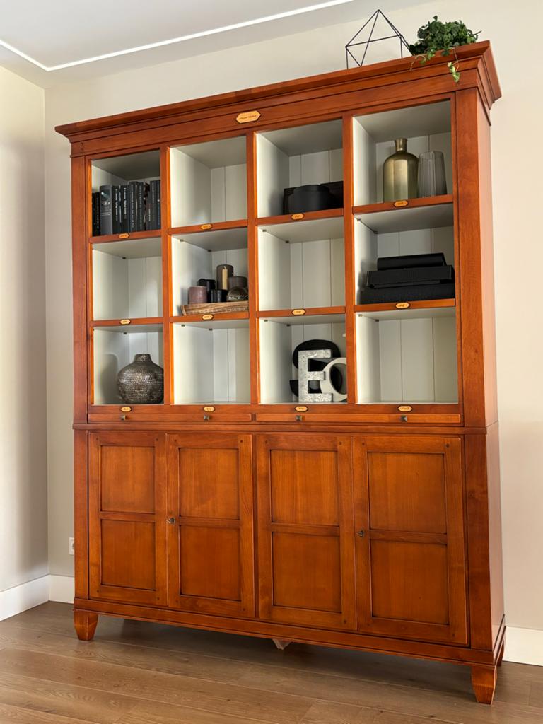 Prachtige Laurent Leblanc boekenkast  in kersen, hotelchique, Huis en Inrichting, Kasten | Boekenkasten, Ophalen, 200 cm of meer