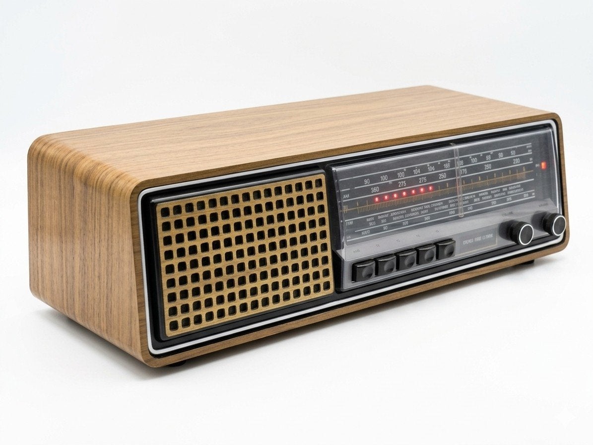 Vintage Grundig RF420 Radio - Hout en Zwart Design, Ophalen of Verzenden, Zo goed als nieuw, Radio