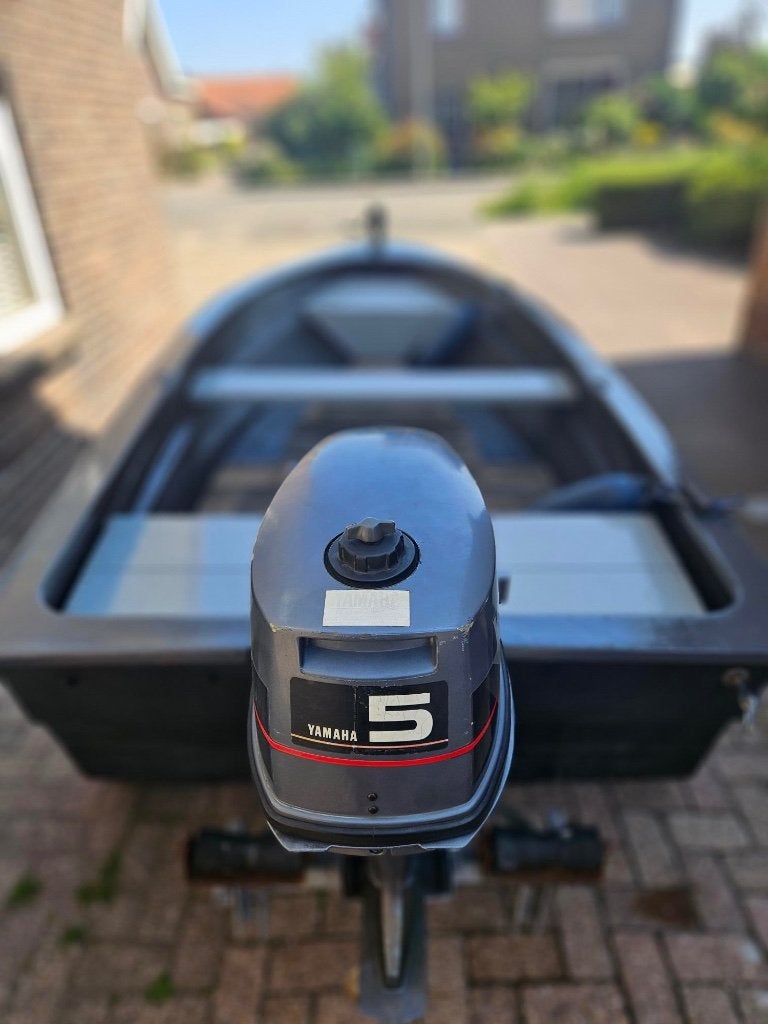 bootje [POLYESTER], Watersport en Boten, Vis- en Consoleboten, Gebruikt, Overige merken, Benzine, Tot 10 pk, Buitenboordmotor