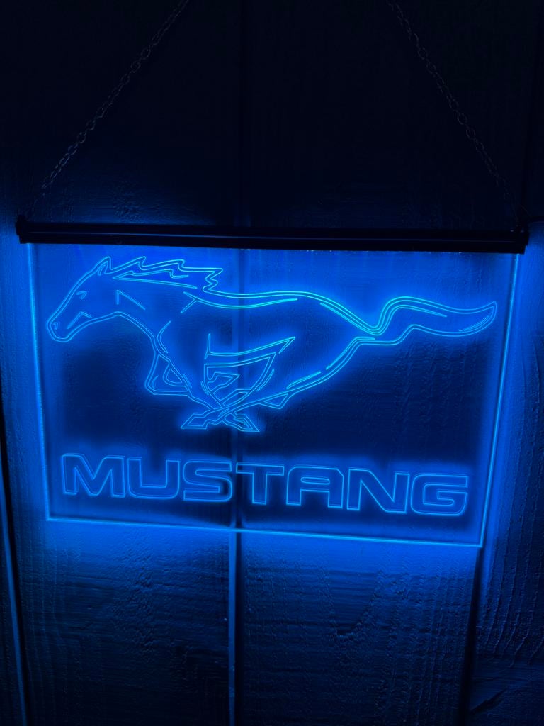 LED bord Ford Mustang, Verzamelen, Ophalen of Verzenden, Nieuw, Lichtbak of (neon) lamp