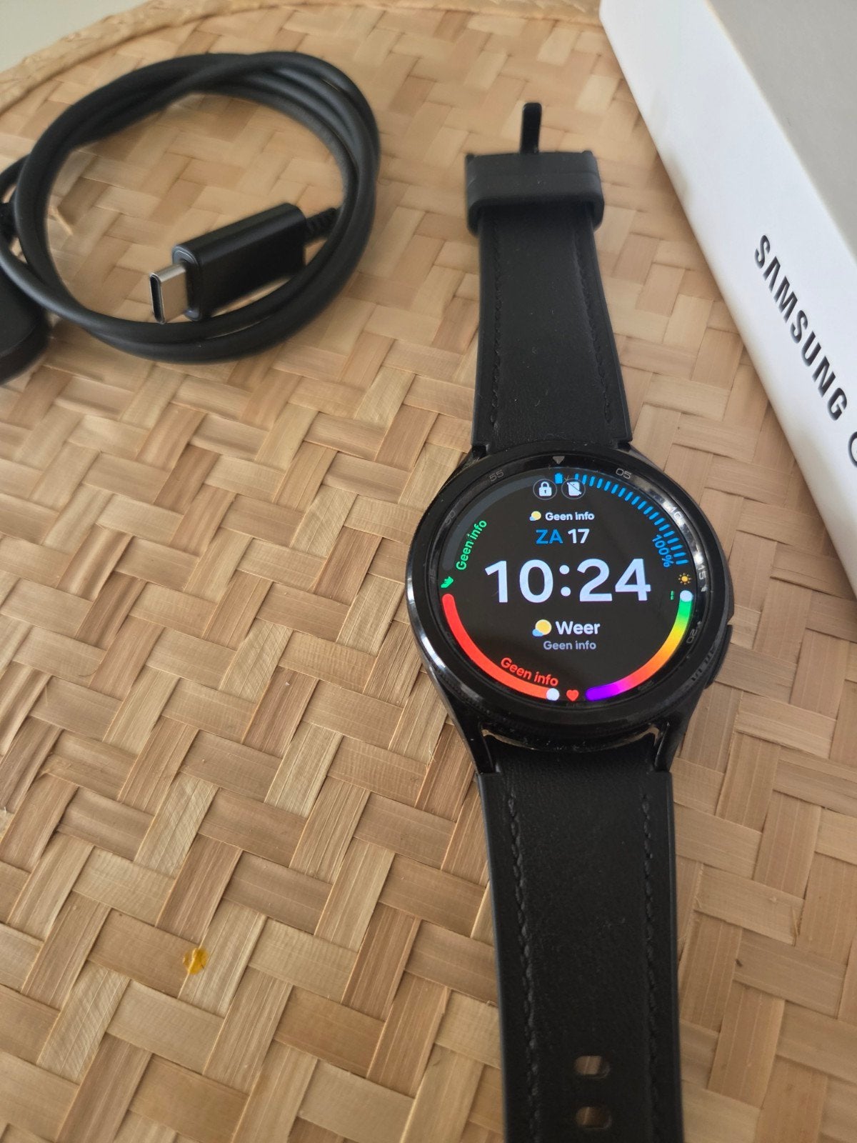 NIEUW Samsung Galaxy Watch 6 Classic LTE 43 mm, Ophalen of Verzenden, Nieuw, Zwart, Android
