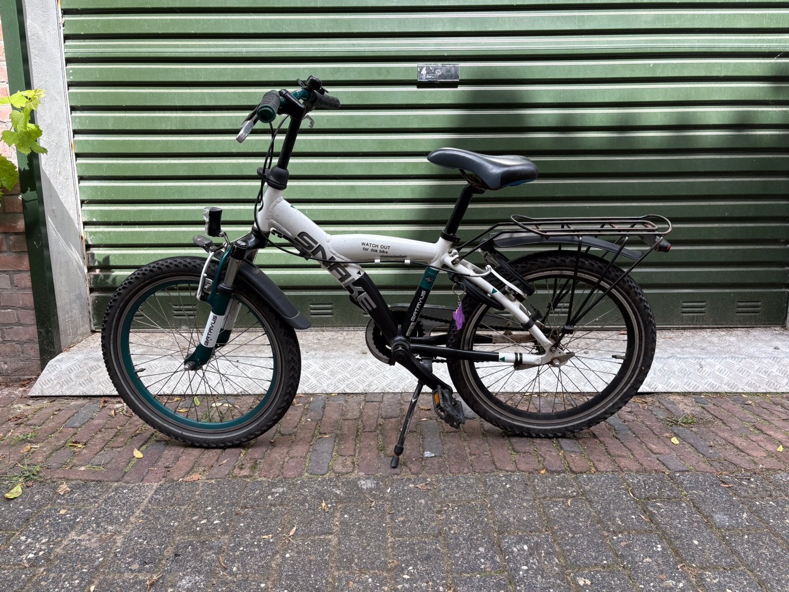 Batavus snake 20 inch groen/wit, Ophalen, Terugtraprem, Gebruikt, Handrem