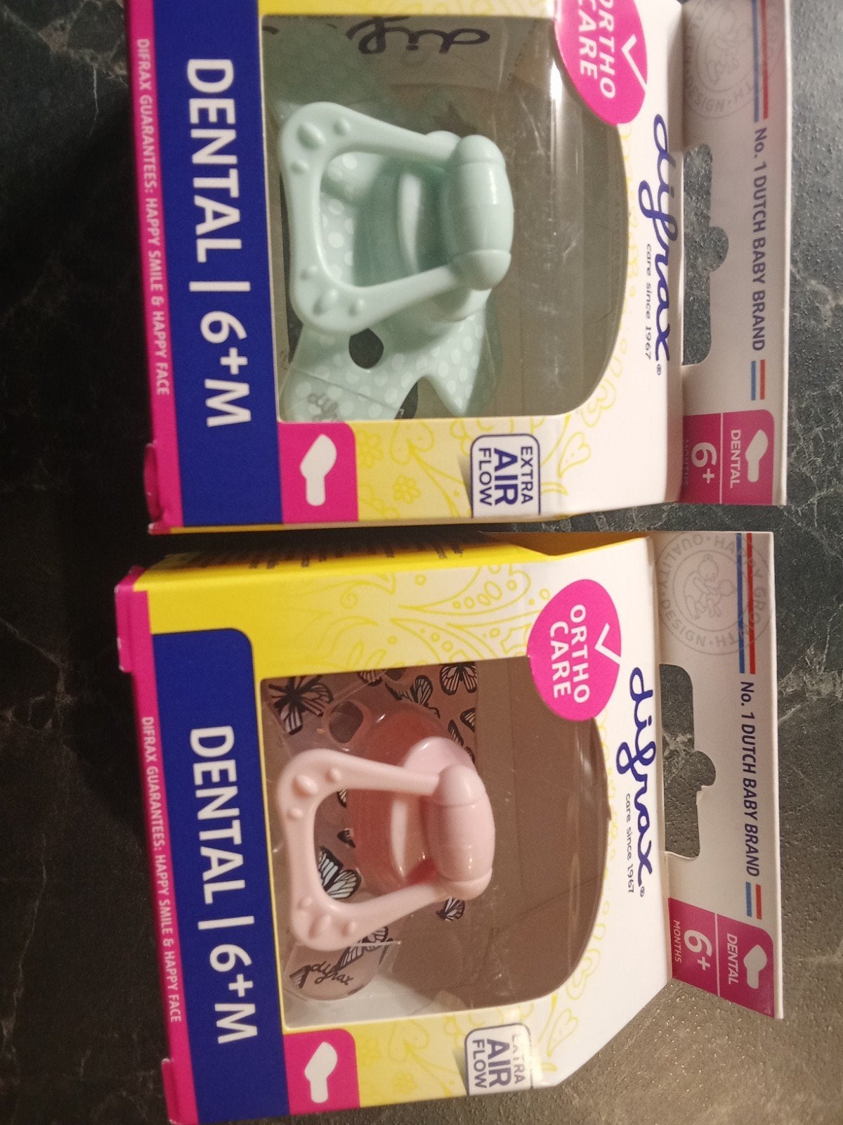 2x Difrax Dental Fopspeen 6+ maanden - Nieuw, Ophalen of Verzenden, Nieuw